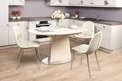 Kitchen design with oval table