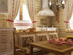 Russian kitchen interior at home