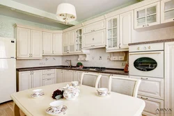 Kitchen Interior In Ivory Color