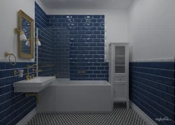 Montparnasse tiles in the bathroom interior