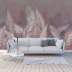 Living Room Wallpaper Feathers Photo