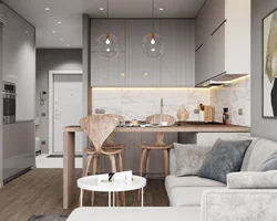 Кухня гостиная дизайн 2023