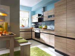 Kitchen furniture oak color photo