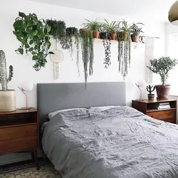 Floral bedroom interior
