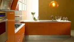 Терракотовый цвет кухни фото в интерьере