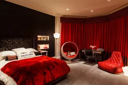 Black And Red Bedroom Design