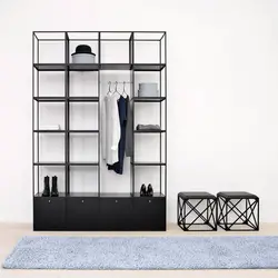 Hallway shelving design