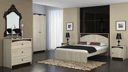 Bedroom set for a small bedroom with a wardrobe inexpensive photo