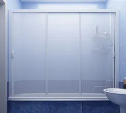 Bathroom curtain sliding plastic photo