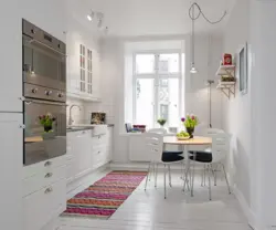 Кухня скандинавский стиль в интерьере белая