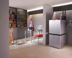 Напольный котел в интерьере кухни