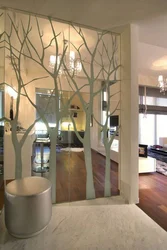 Decorative mirrors on the wall for the interior in the hallway