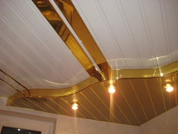 Do-it-yourself panel ceiling in the kitchen photo