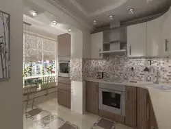 Combine Kitchen And Balcony Design