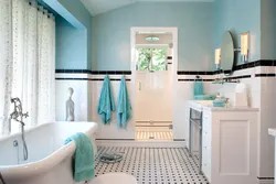 Combination of white in the bathroom interior