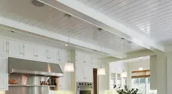 Потолок на кухне фото мдф