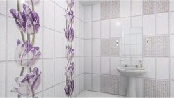 Plastic Panels With A Pattern For The Bathroom Photo