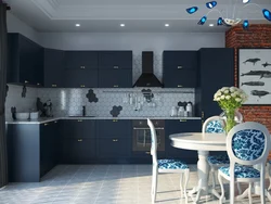 Blue kitchen design