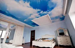 Photo suspended ceilings with photo printing for the bedroom