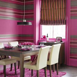 Combination of curtains and wallpaper by color photo kitchen