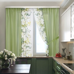 Сочетание штор и обоев по цвету фото кухня