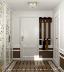 Interior of a rectangular hallway in an apartment