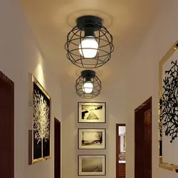 Chandelier in the hallway interior photo