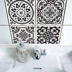 Photo stickers for bathroom tiles