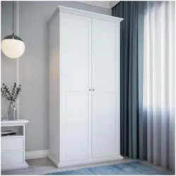 Double door wardrobe in the bedroom photo