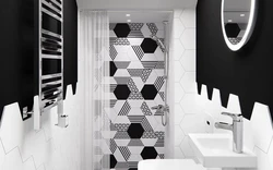 Bathroom and toilet design in black