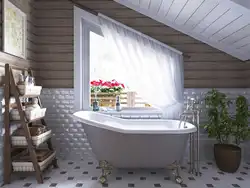 Bath design in a country house photo