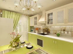 Kitchens in green beige tone photo