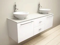 Bathroom cabinets with bowl photo