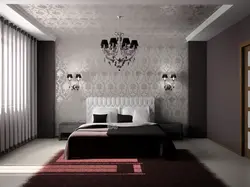 Дизайн спальни светлые и темные обои