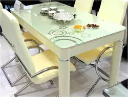 Кухонные стеклянные столы для кухни фото