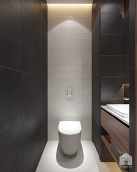 Modern design of a small toilet in an apartment 2023