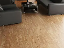 Cork floor in the apartment photo