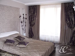 Wenge Curtains In The Bedroom Interior