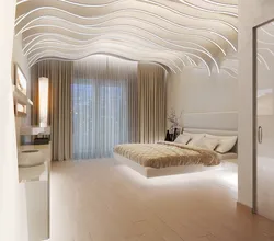 Fashionable ceilings in the bedroom photo