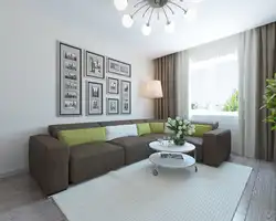 Living Room Design 15 Sq M In A Modern Style With A Balcony