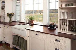 Kitchen interior near the window