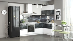 Kitchens on one wall photo