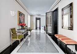 Hallway with marble floor photo