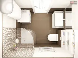 Дизайн ванной комнаты с прямоугольной кабиной