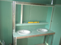 Photo of bathrooms with plasterboard
