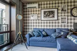 Living room in a checkered photo