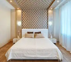 Wall Design In The Bedroom At The Head Of The Photo