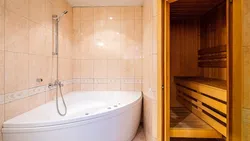 Photo of a sauna in the bathroom