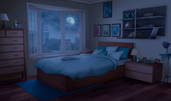 Bedroom day and night photo