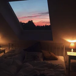 Bedroom day and night photo